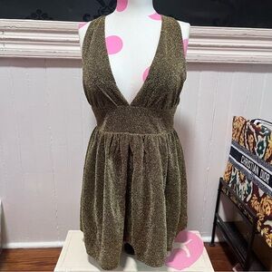 Nasty Gal Gold Party Dress